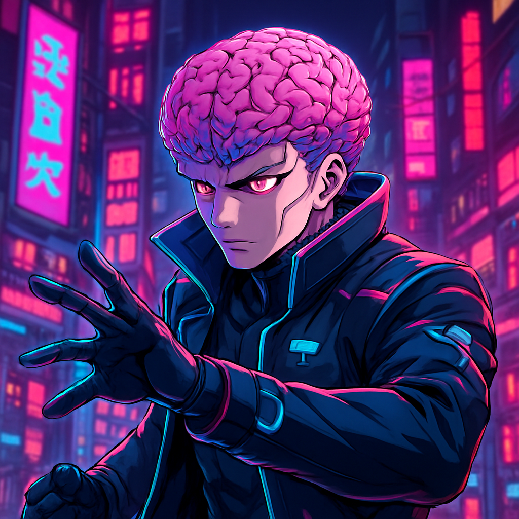AI Generated Anime Art - Sci-fi character with futuristic design