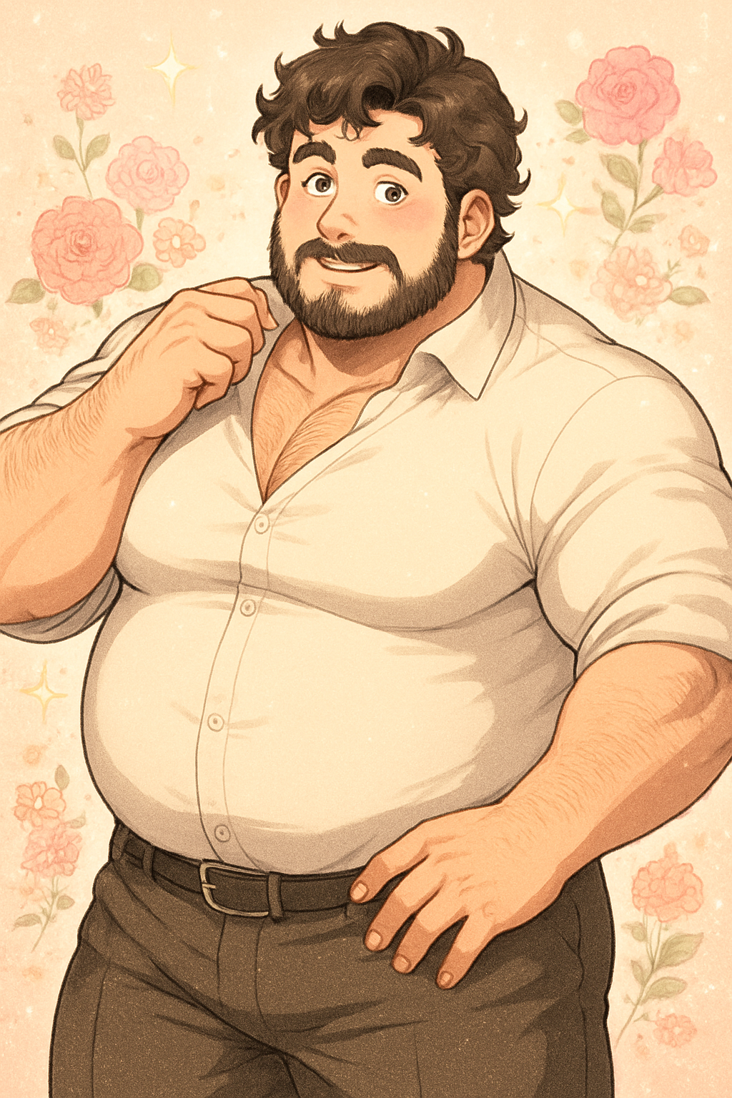 AI Generated Anime Art - Soft portrait with detailed background